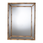 Baxton Studio Adeliza Accent Wall Mirror with Bamboo Inspired Frame